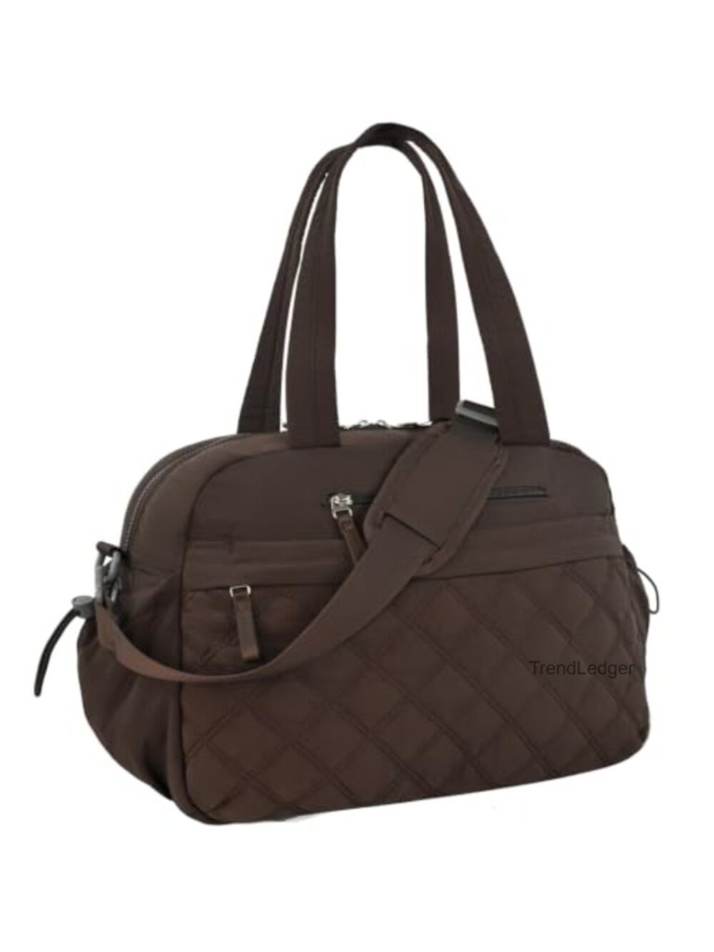 25L Lightweight Quilted Tote Bag with Zipper & Pockets